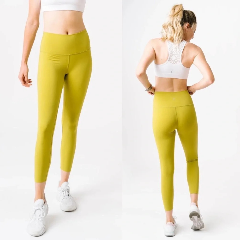 Zyia Pistachio Luxe High Rise 7/8 Tight Leggings Size Medium 6/8